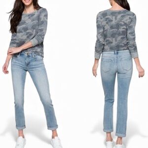 Stitch Fix Blue Denim Jeans Cosmic Blue Love jeans with rolled cuff sz 32